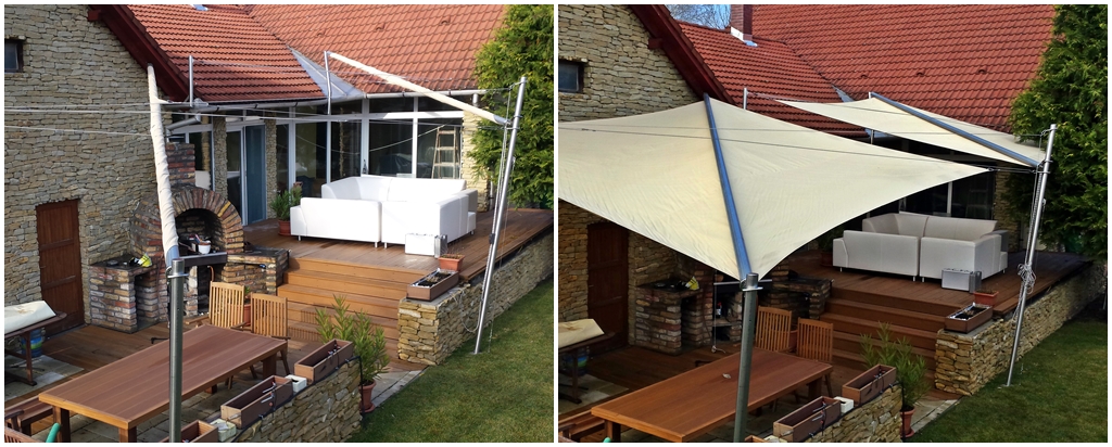 Betekerhető napvitorla