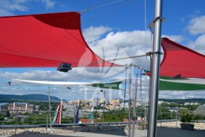 Tetőterasz, betekerhető napvitorla 7