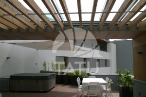 Tetőterasz, betekerhető napvitorla 14